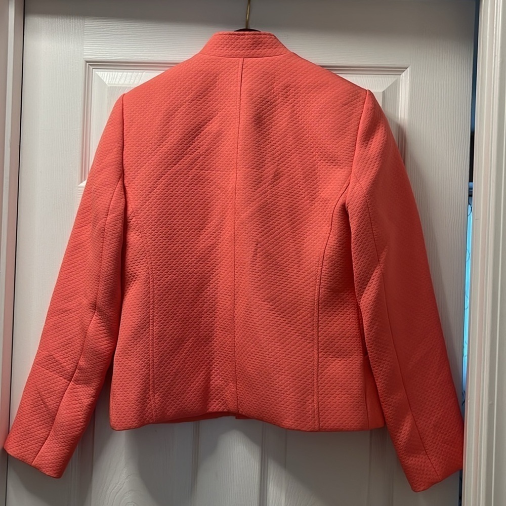 LOUBEN pink /salmon textured,open front jacket, blazer size 6 - Picture 11 of 11